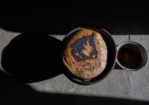 Bread with ghee served to guests, Najran Province, Najran, Saudi Arabia