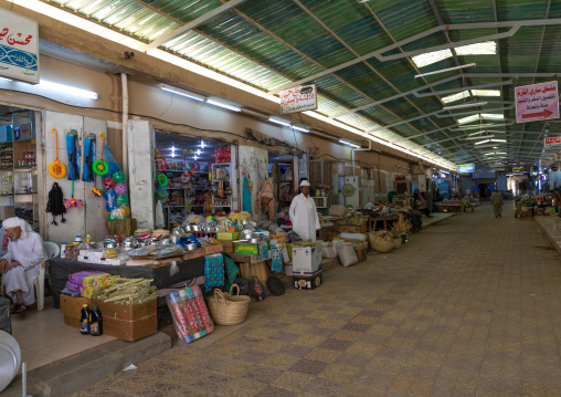 Shops in the covered market alley, Najran Province, Najran, Saudi Arabia