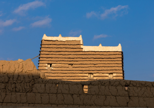 Stone and mud houses with slates, Asir province, Ahad Rufaidah, Saudi Arabia