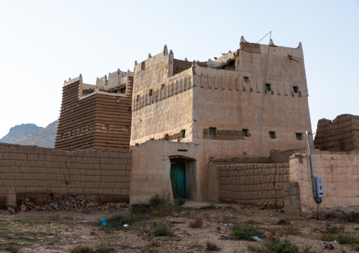 Old village of traditional mud houses, Asir province, Ahad Rufaidah, Saudi Arabia