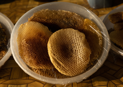Honeycombs for sale on a market, Asir province, Al Habeel, Saudi Arabia