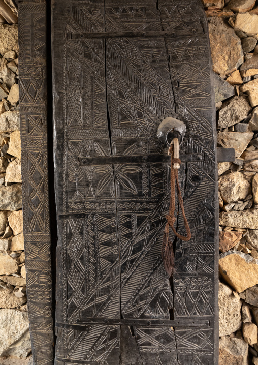 Old wooden door, Asir province, Al-Namas, Saudi Arabia