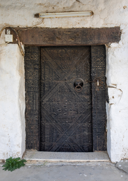 Old wooden door, Asir province, Abha, Saudi Arabia