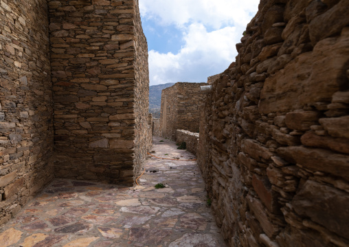Fortified stone houses in a village, Asir province, Tanomah, Saudi Arabia