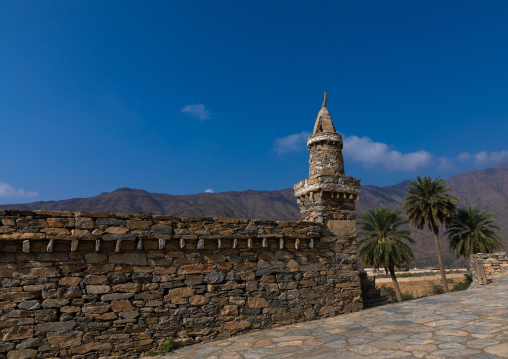 Mosque in Dhee Ayn marble village, Al-Bahah region, Al Mukhwah, Saudi Arabia