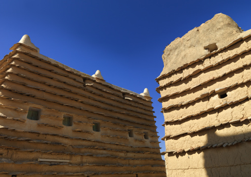 Traditional clay and silt homes in a village, Asir province, Ahad Rufaidah, Saudi Arabia