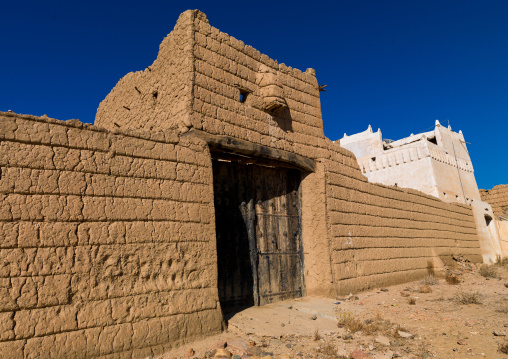 Traditional clay and silt homes in a village, Asir Province, Ahad Rafidah, Saudi Arabia