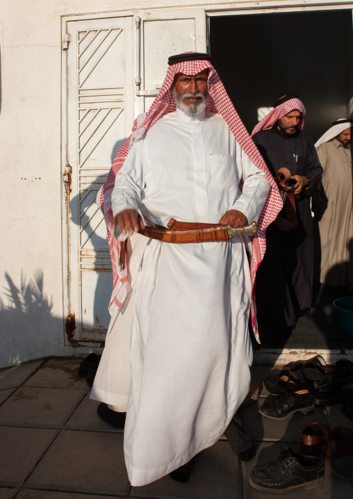 Portrait of an old saudi man wearing a kaffiyeh, Al-Jawf Province, Sakaka, Saudi Arabia