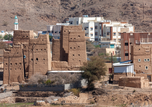 Traditional clay houses in a village, Asir Province, Aseer, Saudi Arabia