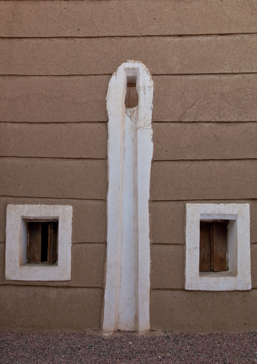 Windows in the mud fort, Najran Province, Najran, Saudi Arabia