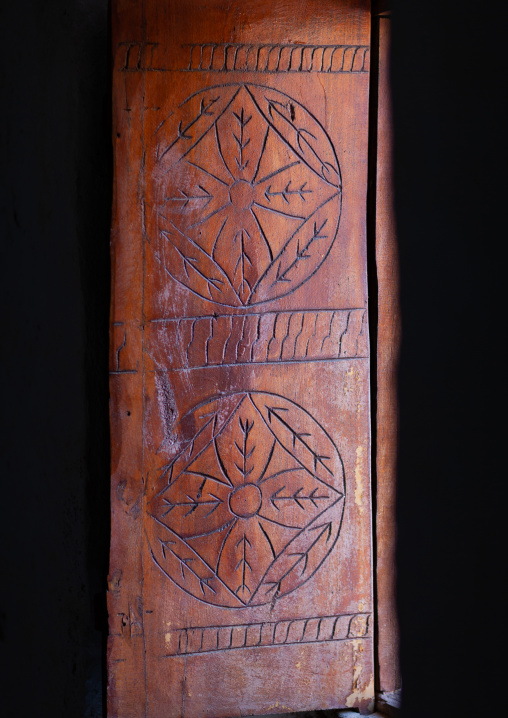Old wooden door in emarah palace, Najran Province, Najran, Saudi Arabia