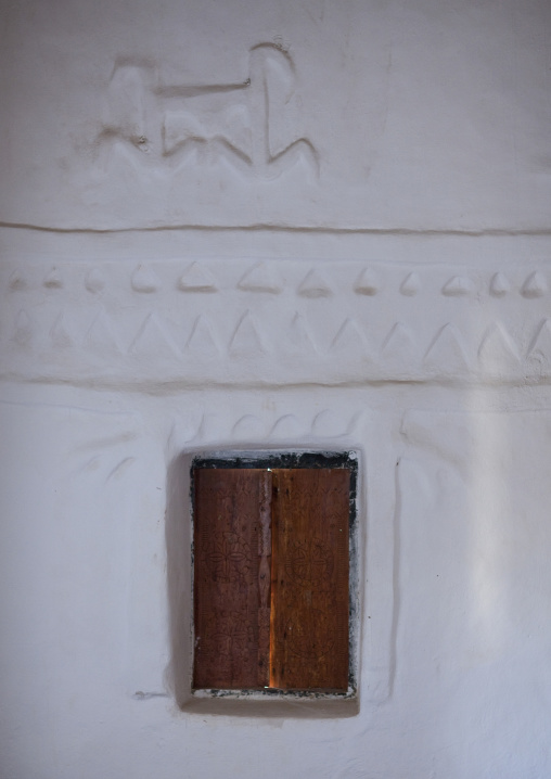 Gypsum decotaion inside the fort, Najran Province, Najran, Saudi Arabia