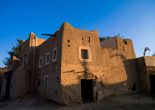 Traditional mud-bricks house, Najran Province, Najran, Saudi Arabia