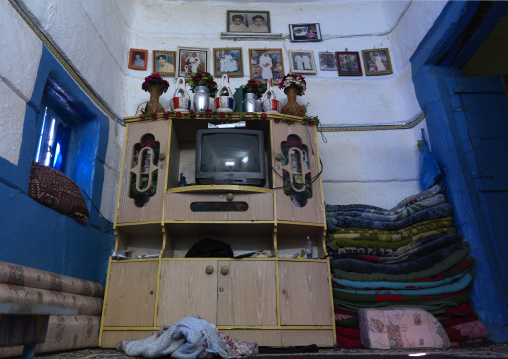 Colorful decoration inside a traditional house, Najran Province, Najran, Saudi Arabia