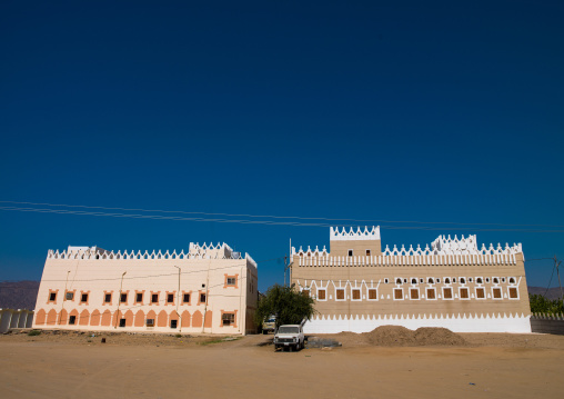 Traditional clay and silt home in a village, Najran Province, Najran, Saudi Arabia