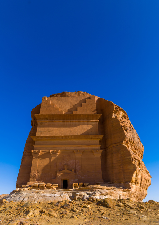 Qsar farid nabataean tomb in madain saleh archaeologic site, Al Madinah Province, Al-Ula, Saudi Arabia