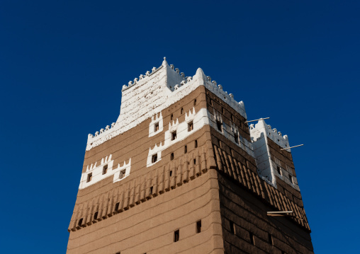 Tower of a traditional mud-bricks house, Najran Province, Najran, Saudi Arabia