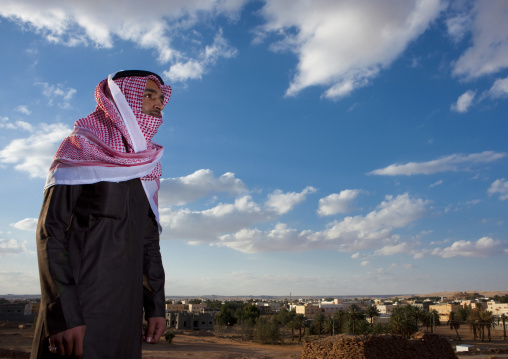 Portrait of a saudi man wearing a keffieh, Al-Jawf Province, Sakaka, Saudi Arabia