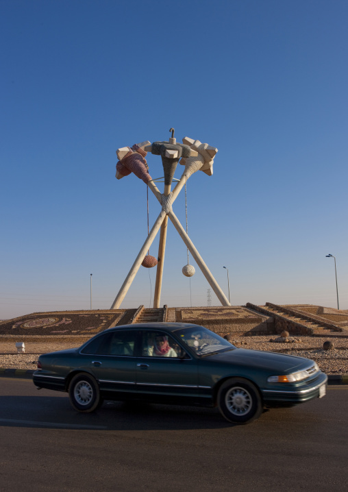 Roundabout, Al-Jawf Province, Sakaka, Saudi Arabia