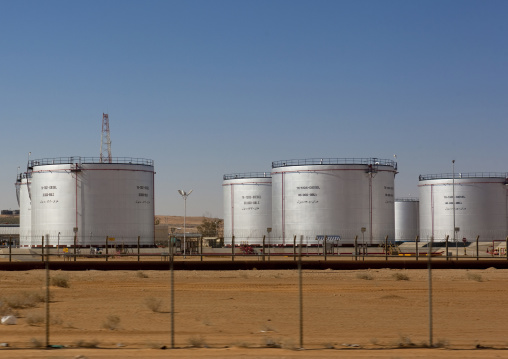 Oil tanks, Al-Jawf Province, Sakaka, Saudi Arabia