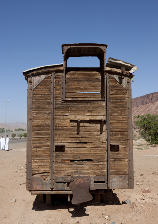 Old wagoon from hijaz railway, Al Madinah Province, Alula, Saudi Arabia