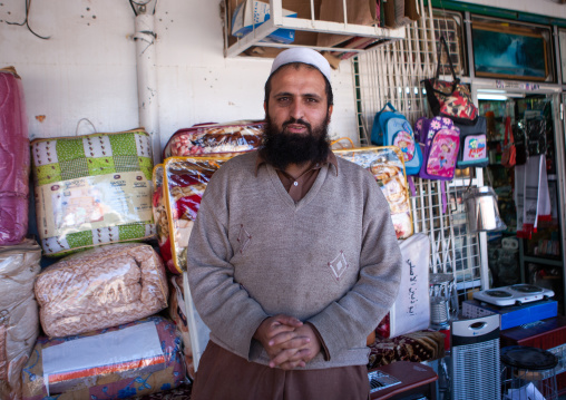 Foreign worker in a shop, Al Madinah Province, Al-Ula, Saudi Arabia