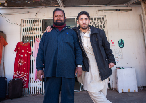 Foreign workers in a shop, Al Madinah Province, Al-Ula, Saudi Arabia