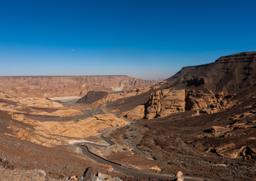 Elevated view of al-ula landscape, Al Madinah Province, Al-Ula, Saudi Arabia