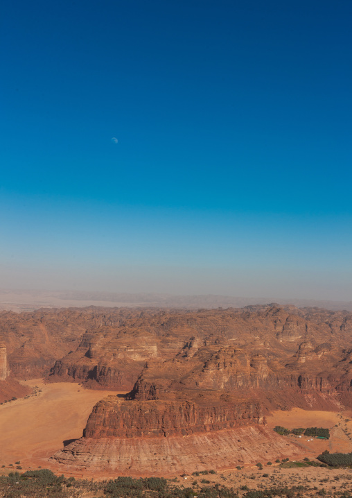 Elevated view of al-ula landscape, Al Madinah Province, Al-Ula, Saudi Arabia