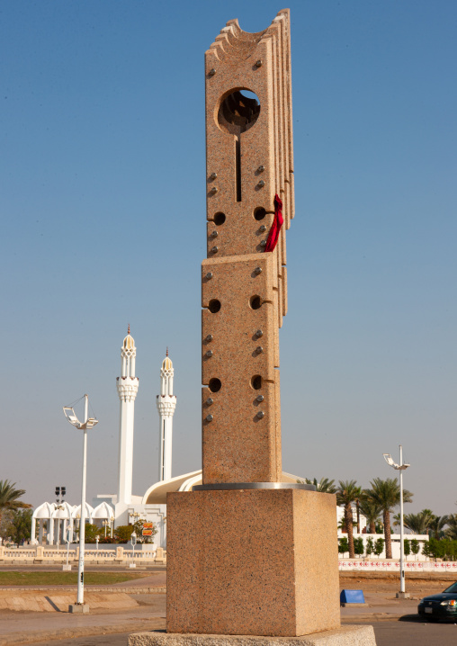 Modern art sculpture on the corniche, Hijaz Tihamah region, Jeddah, Saudi Arabia
