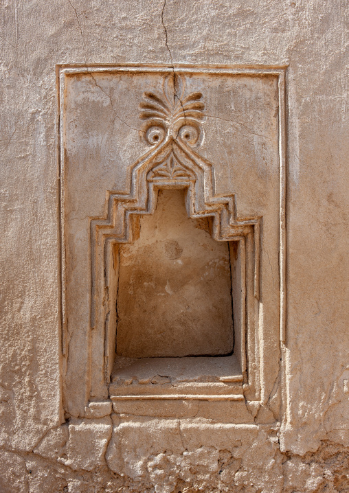 Gypsum niche of the internal walls of a turkish house, Jizan Region, Farasan island, Saudi Arabia