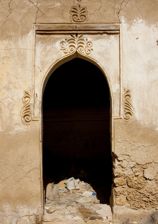 Old ottoman door of a house, Red Sea, Farasan, Saudi Arabia