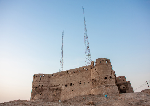 Turkish fort and telecom antennas, Jizan Region, Jizan, Saudi Arabia