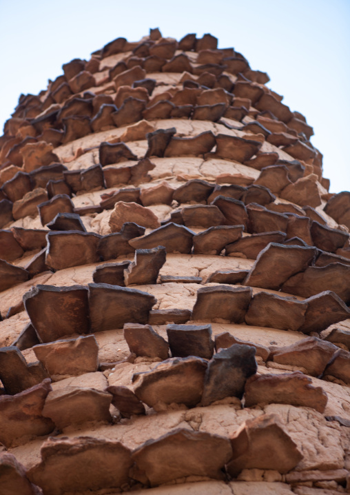 Traditional clay and silt homes and tower in a village, Asir Province, Aseer, Saudi Arabia