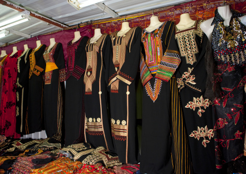 Clothes for women for sale in the souk, Asir province, Abha, Saudi Arabia