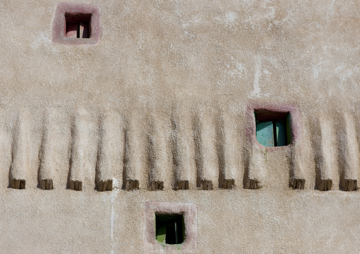 Traditional clay and silt homes in a village, Najran Province, Najran, Saudi Arabia