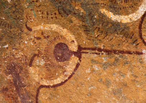 Cave paintings and petroglyphs depicting cow heads, Woqooyi Galbeed, Laas Geel, Somaliland