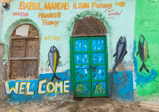 Fisherman shop mural, Sahil region, Berbera, Somaliland