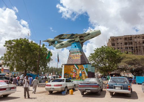 Mig monument commemorating somaliland's breakaway from the rest of somalia during the 1980s, Woqooyi Galbeed region, Hargeisa, Somaliland