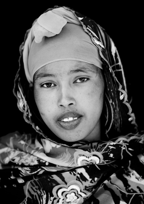 Black And White Portrait of A Smiling Young Woman Hargeisa, Somaliland