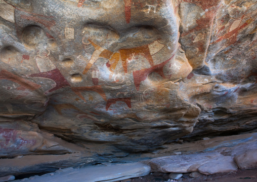 Laas geel rock art caves with paintings depicting cows, Woqooyi Galbeed region, Hargeisa, Somaliland