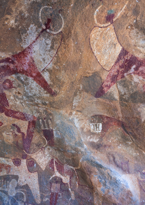 Laas geel rock art caves with paintings depicting cows, Woqooyi Galbeed region, Hargeisa, Somaliland