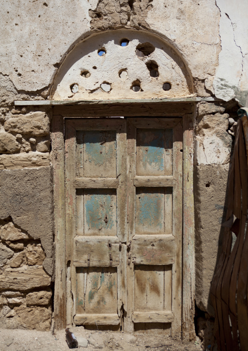 Door Of A Former Ottoman Empire House In Ruins, Berbera, Somaliland