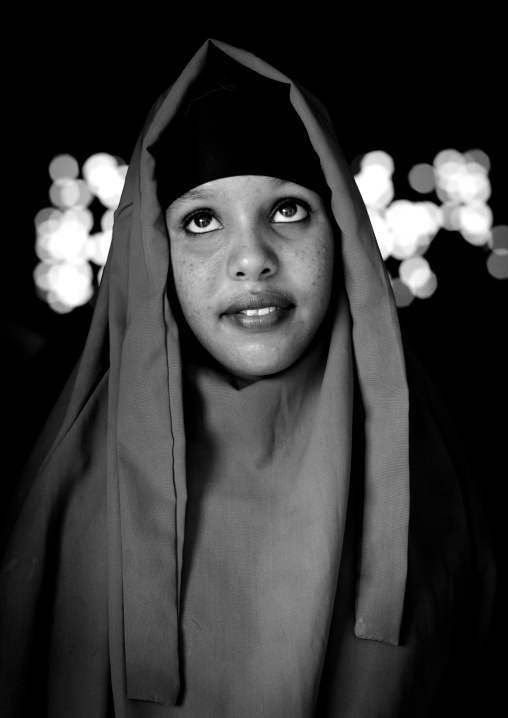 Portrait Of A Young Woman Looking Up, Berbera, Somaliland