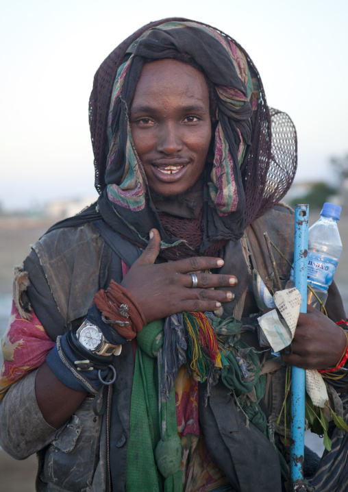 Portrait Of A Young Smiling Nomad Man, Near Berbera, Somaliland