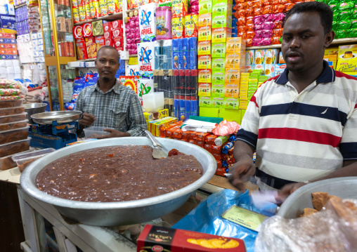Halwa sweet for sale in a shop, Woqooyi Galbeed region, Hargeisa, Somaliland