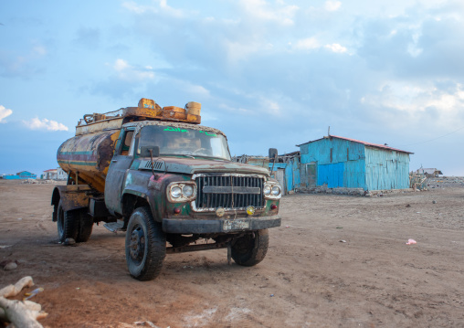 Truck bringing water in town, Awdal region, Zeila, Somaliland