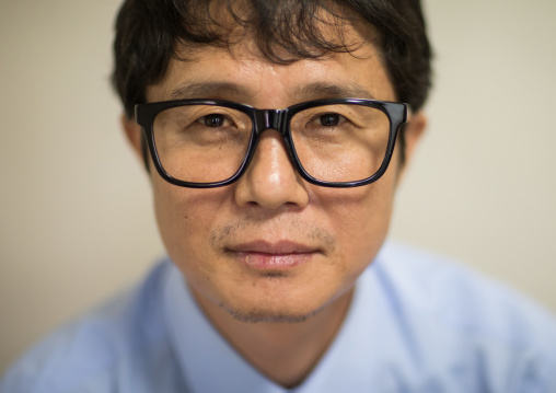 Portrait of a former north Korea propaganda artist called Song Byeok, National Capital Area, Seoul, South Korea