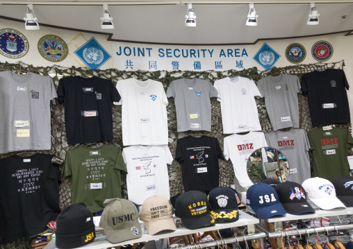 Souvenirs sold at the DMZ on the north and south Korea border, North Hwanghae Province, Panmunjom, South Korea
