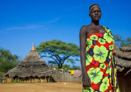 Larim tribe woman in a traditional village, Boya Mountains, Imatong, South Sudan